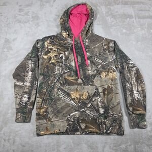 Realtree Womens Hoodie Camo & Pink Size M (8-10)